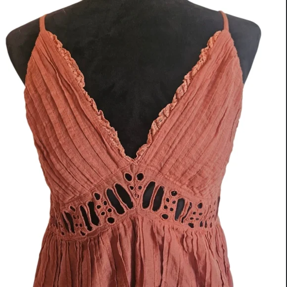 Free People Boho Flowy Mini Dress - Size Medium - Picture 2 of 6
